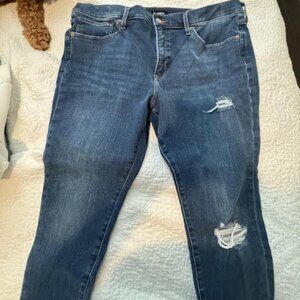 Express Distressed Skinny Jeans